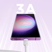 Joyroom Multi-Color Series A14 USB-A / USB-C 3A 1.2 m kabelis - baltas