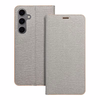 Dėklas telefonui LUNA Book auksinis SAMSUNG S24 FE sidabrinis