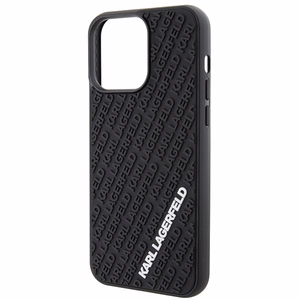 Karl Lagerfeld 3D Rubber Multi Logo чехол для iPhone 15 Pro Max - чёрный