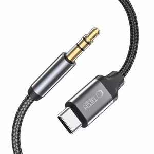 Tech-Protect UltraBoost аудио кабель USB-C 3.5mm mini jack 1м - чёрный
