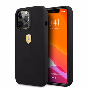 Ferrari FESSIHMP13LBK iPhone 13 Pro / 13 6.1 kietasis dėklas silikoninis MagSafe, juodas