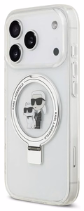Dėklas Karl Lagerfeld Ringstand Karl and Choupette MagSafe Apple iPhone 17 Pro Max