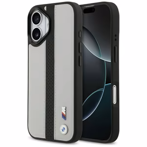 BMW M Perforuoto Dryžio Logotipas Magnetinis Dėklas telefonui iPhone 17 - pilkas