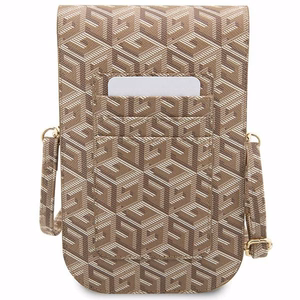 Guess dėklas telefonui GUWBHGCFSEW rudas Piniginė GCube Stripe