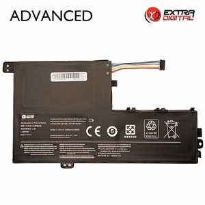 Nešiojamo kompiuterio baterija, LENOVO L15M3PB0, 3400mAh, Extra Digital Advanced