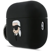 Karl Lagerfeld Silicone Karl Head 3D Case for AirPods Pro 3 - Black