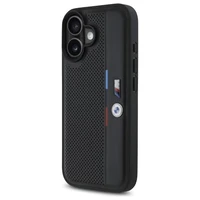 BMW M perforuota trispalvė linija iPhone 16 dėklas - juodas