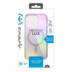 Speck Presidio2 Lux MagSafe dėklas, skirtas iPhone 16 Pro (Amazing Purple / skaidrus)