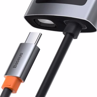 Šakotuvas 4in1 Baseus Metal Gleam Series, USB-C į USB 3.0 + USB 2.0 + HDMI + USB-C PD