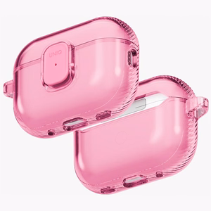Uniq Glase Pro deklas AirPods Pro 3 Lock deklas - skaidrus rozinis