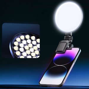 Blavec Selfie Ring lempa Aura Mini LED P-60 spaustukė (LPP60-KLB) juoda