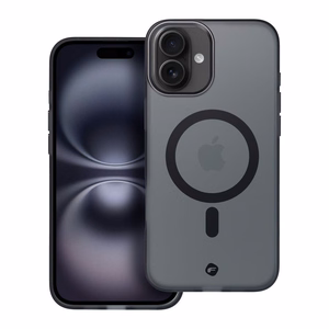 Dėklas telefonui FORCELL F-PROTECT Levels su dvigubo sluoksnio 4D technologija, karinio bandymo sertifikatu, suderinamas su MagSafe, skirtas IPHONE 16 PLUS dūminis juodas