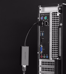 Ugreen išorinė tinklo plokštė RJ45 - USB 2.0 100 Mbps Ethernet juoda (CR110 20254)
