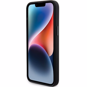 Karl Lagerfeld silikoninis Choupette Metal Pin dėklas telefonui iPhone 15 Pro Max - juodas