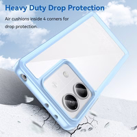 Kosmoso dėklas su geliniu rėmeliu telefonui Xiaomi Redmi Note 13 Pro - mėlynas