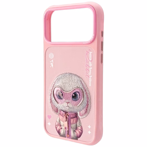 Nimmy Cool&Cute 2.0 Rabbit dėklas iPhone 17 Pro Max - rožinis