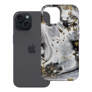 FORCELL F-PROTECT Mirage, karinio lygio dėklas su MagSafe, suderinamas su IPHONE 15 sidabrinis rūkas