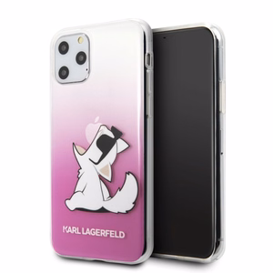 Karl Lagerfeld KLHCN65CFNRCPI iPhone 11 Pro Max kietas dėklas rožinis Choupette Fun