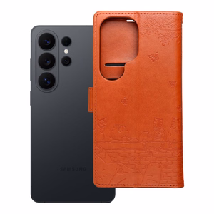 Atverčiamas dėklas skirtas Samsung A27 Mezzo Book katės rudas