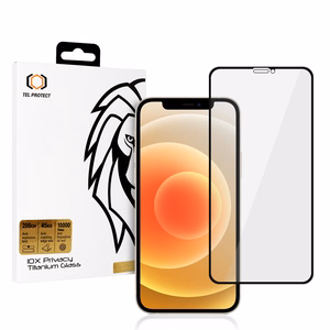 Privatumo apsauginis stiklas Tel Protect 10X Privacy Titanium skirtas Iphone 12/12 Pro