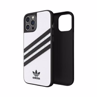 Adidas OR formuotas dėklas PU iPhone 12 Pro Max - balta/juoda