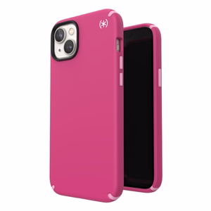 Чехол Speck Presidio2 Pro + MagSafe для iPhone 15 Plus / 14 Plus, с антимикробной защитой Microban, цветовая комбинация «Digital Pink / Blossom Pink / White»