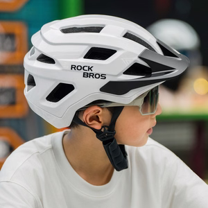 Rockbros LK-67 jaunimo dviratininko šalmas su nuimamu skydeliu, 54–58 cm – baltas
