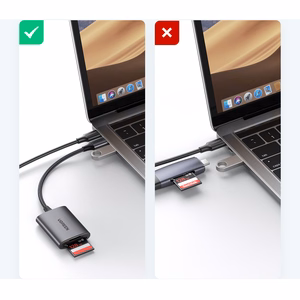 Ugreen CM401 USB-C 5Gb/s SD/TF kortelių skaitytuvas - pilkas