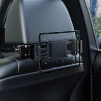 Acefast automobilinis galvos atramos laikiklis telefonui ir planšetei (135–230 mm pločio) juodas (D8 juodas)