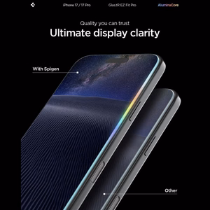 Spigen Glas.TR EZ Fit Pro grūdintas stiklas iPhone 16 Pro / 17 / 17 Pro - skaidrus