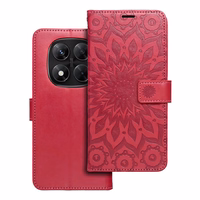 MEZZO knygos dėklas XIAOMI Redmi Note 14 PRO 5G / 14 PRO PLUS 5G mandala purpurinė
