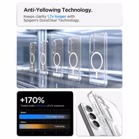 Spigen Ultra Hybrid Mag MagSafe Dėklas for Samsung Galaxy S26+ - Clear and baltas