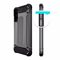 Hybrid Armor dėklas telefonui Samsung Galaxy S23+ šarvuotas hibridinis dėklas juodas