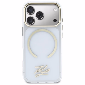 Karl Lagerfeld IML KL Script Logo MagSafe Dėklas for iPhone 17 Pro Max - Clear
