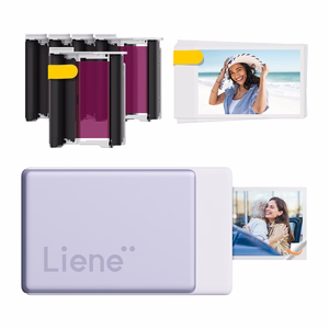 Liene Pearl N200 Pro 2x3" nešiojamo nuotraukų spausdintuvo rinkinys (violetinis)