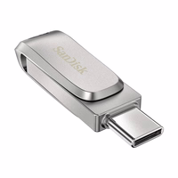 SanDisk Ultra Dual Drive Luxe USB atmintukas 256 GB USB Type-A / USB Type-C 3.2 Gen 1 (3.1 Gen 1) Nerūdijančiojo plieno
