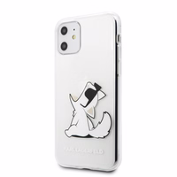 Karl Lagerfeld Choupette Fun dėklas telefonui iPhone 11 / Xr - permatomas