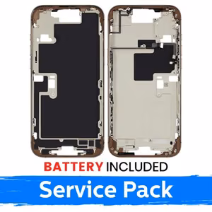 Mid-Frame Housing Apple iPhone 16 Pro Max Back Housing + Battery / Desert Titanium / (Service Pack)