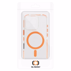 Tel Protect su dirželiu oranžus skaidrus dėklas Iphone 17 Pro oranžus