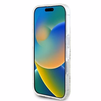 Guess IML 4G Fonas Magnetinis dėklas telefonui iPhone 16 Plus - baltas