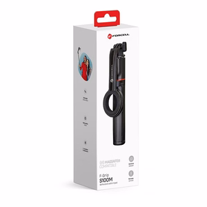 FORCELL F-GRIP MagSelfie S100M selfie lazda su belaidžiu nuotolinio valdymo trikojio stovu juoda