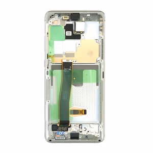 Ekranas Samsung G988 S20 Ultra su lietimui jautriu stikliuku ir rėmeliu White originalus (service pack)