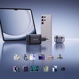 Joyroom JR-TG8 GaN 45W USB-C + USB-A sieninis įkroviklis – spalva: juoda
