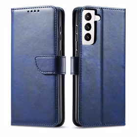 Elegantiškas magnetinis dėklas Flip Cover Samsung Galaxy S22+ (S22 Plus) mėlynas