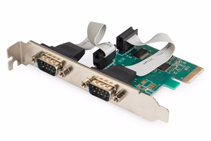 Digitus 2 prievadų nuosekliosios sąsajos plokštė, PCIe