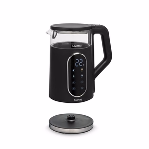 Huslog glass kettle wit touch panel black 1,7L 2200W