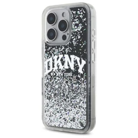 DKNY DKHCP16XLBNAEK iPhone 16 Pro Max 6.9" juodas/juodas kietas dėklas su skystu blizgučiu arkos logotipu