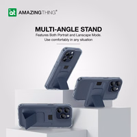 Amazing Thing Titan Pro Mag piniginės dėklas 10FT IP156.7PTWBU Iphone 15 Pro Max tamsiai mėlyna su stovu