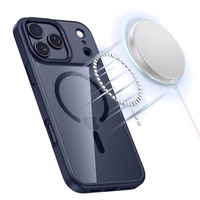 Tech-Protect MagMat MagSafe dėklas iPhone 17 Pro Max skaidrus tamsiai mėlynas