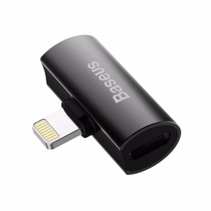 Adapteris Baseus L46 juodas (įėjimas Lightning / išėjimas 2x Lightning)